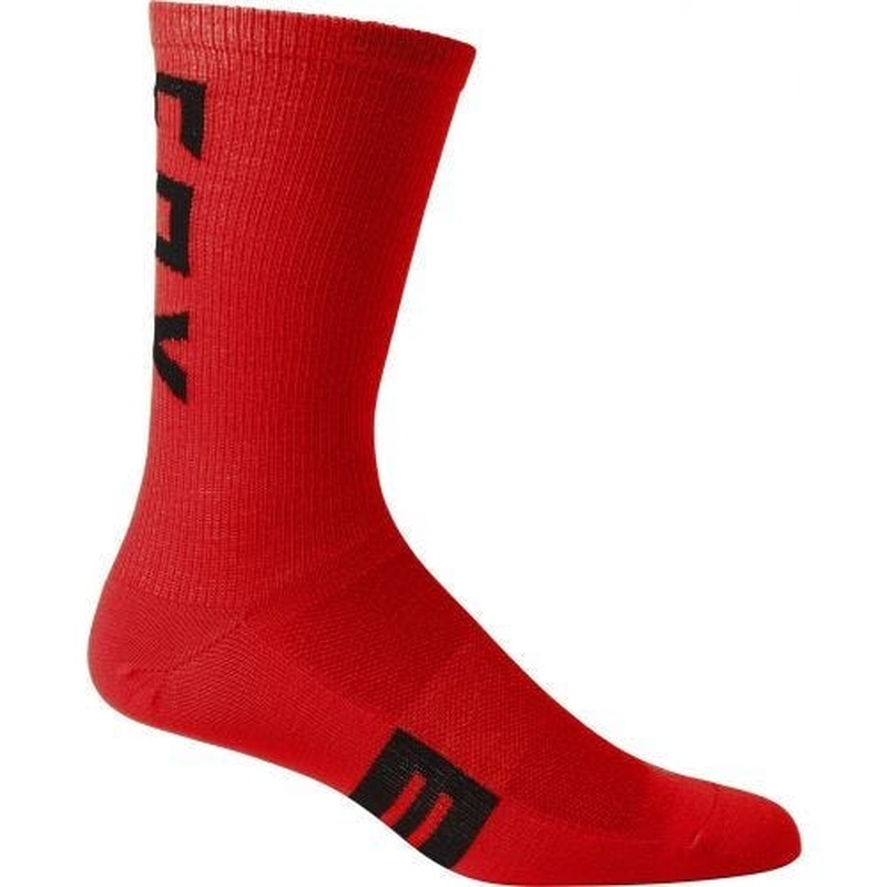 FOX Flexair Merino 8'' Crew Socks Fluoro Red