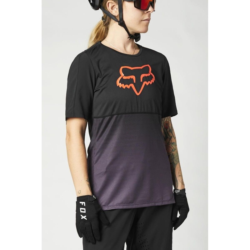 FOX Flexair Short Sleeve Women's Jersey Black/Purple