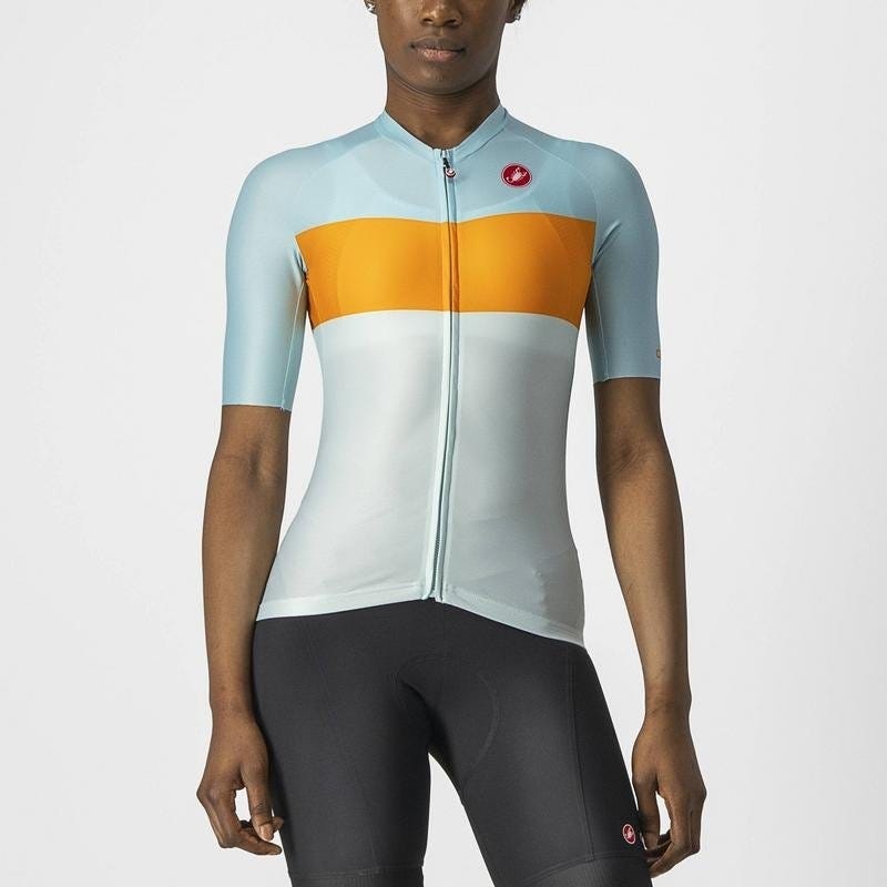 Castelli Aero Pro Women's Jersey Aqua/Orange