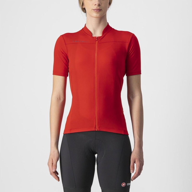 Castelli Anima 3 Women's Jersey Light Black/Red