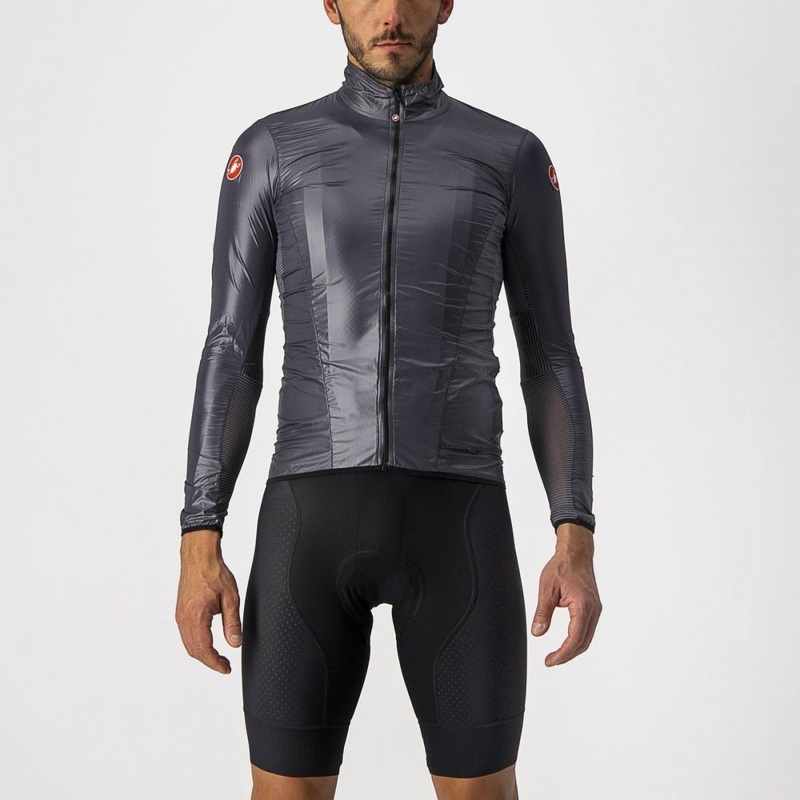Castelli Aria Shell Jacket Dark Grey