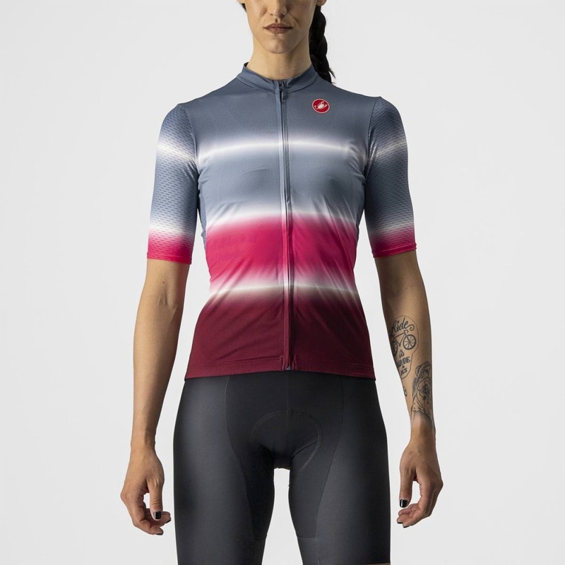 Castelli Dolce Women's Jersey Steel Blue/Bordeaux
