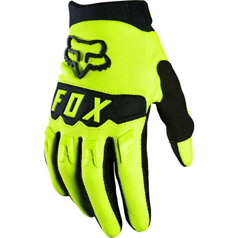 FOX Dirtpaw Full Finger Youth Gloves Fluorescent Yellow