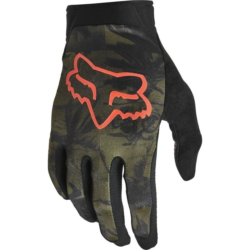 FOX Flexair Ascent Full Finger Gloves Olive Green