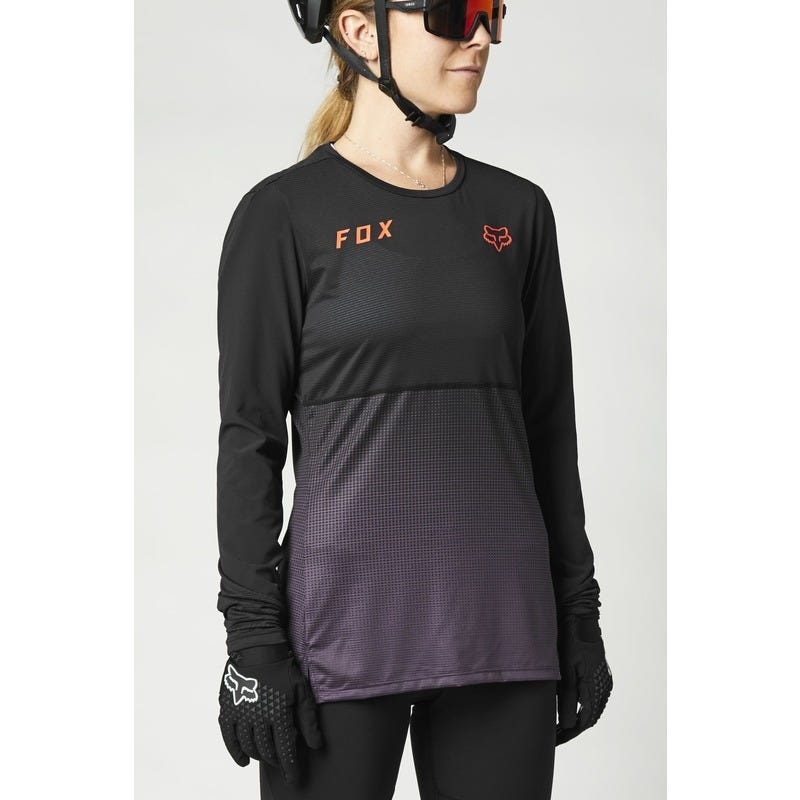 FOX Flexair Long Sleeve Women's Jersey Black/Purple