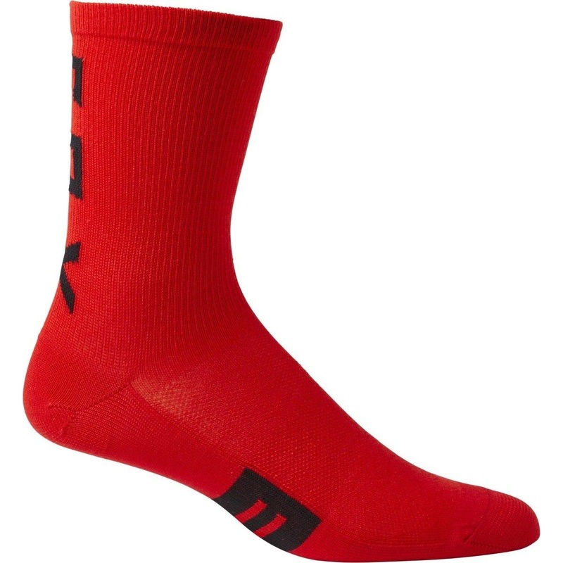 FOX Flexair Merino 6'' Crew Socks Fluoro Red