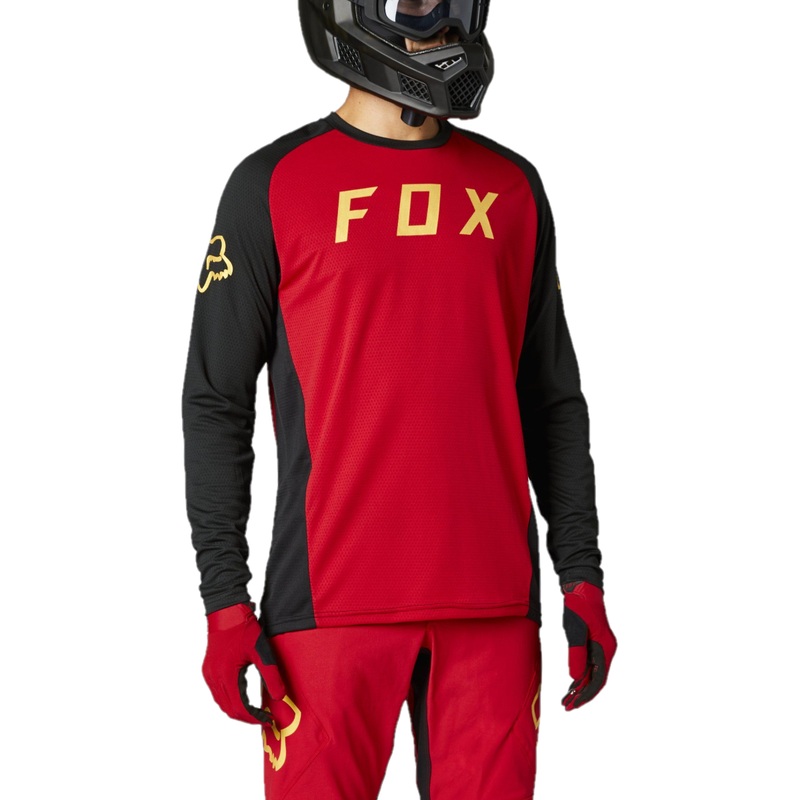 FOX Defend Long Sleeve Jersey Chili