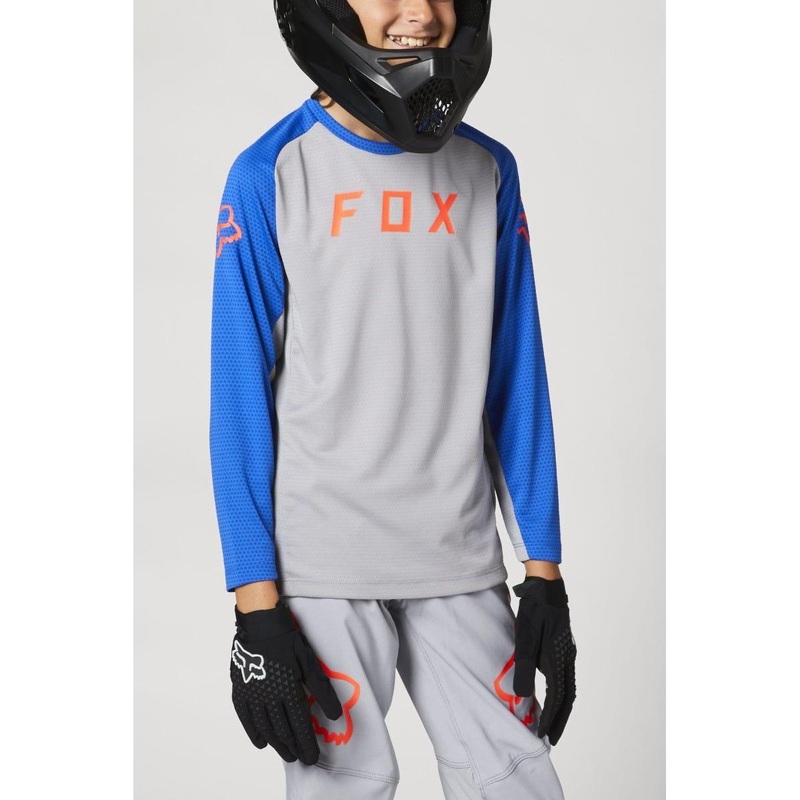 FOX Defend Long Sleeve Youth Jersey Grey