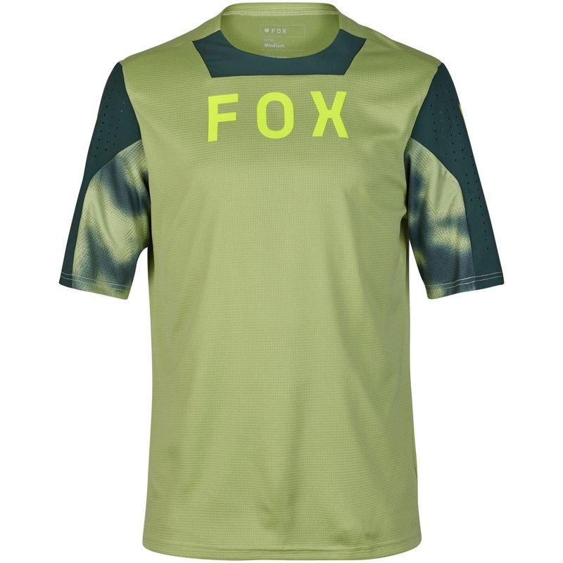 FOX Defend Short Sleeve Jersey Taunt Green 2024
