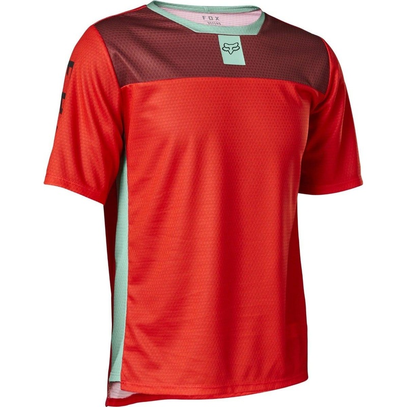 FOX Defend Youth Jersey Fluoro Red 2023