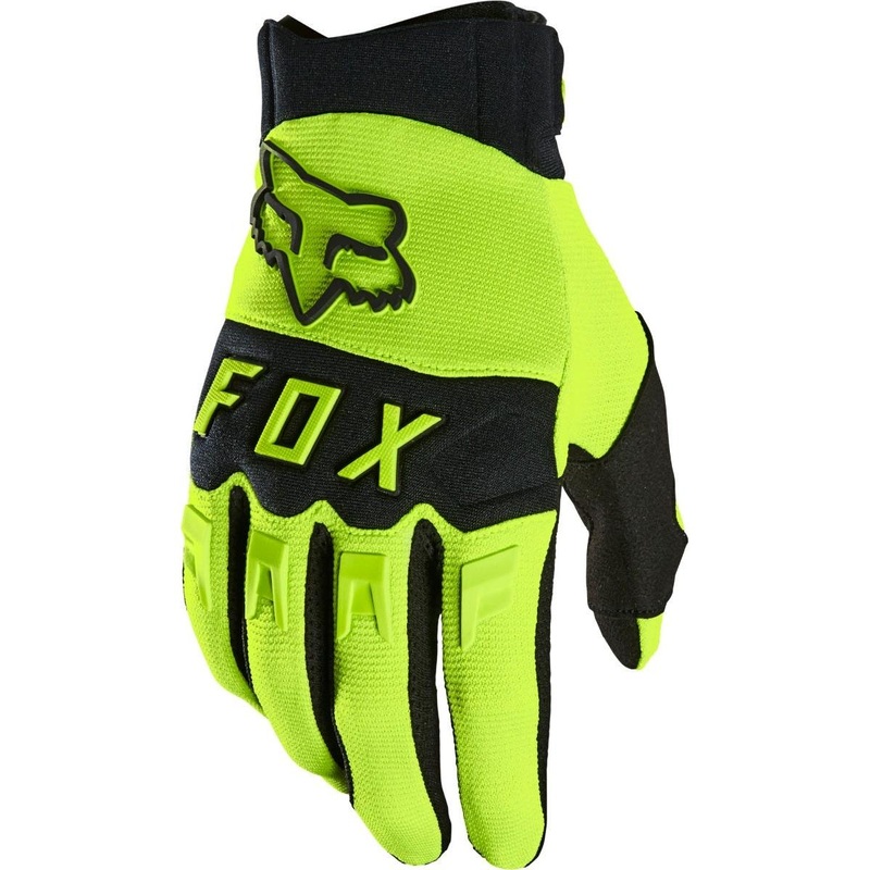 FOX Dirtpaw Full Finger Gloves Fluorescent Yellow