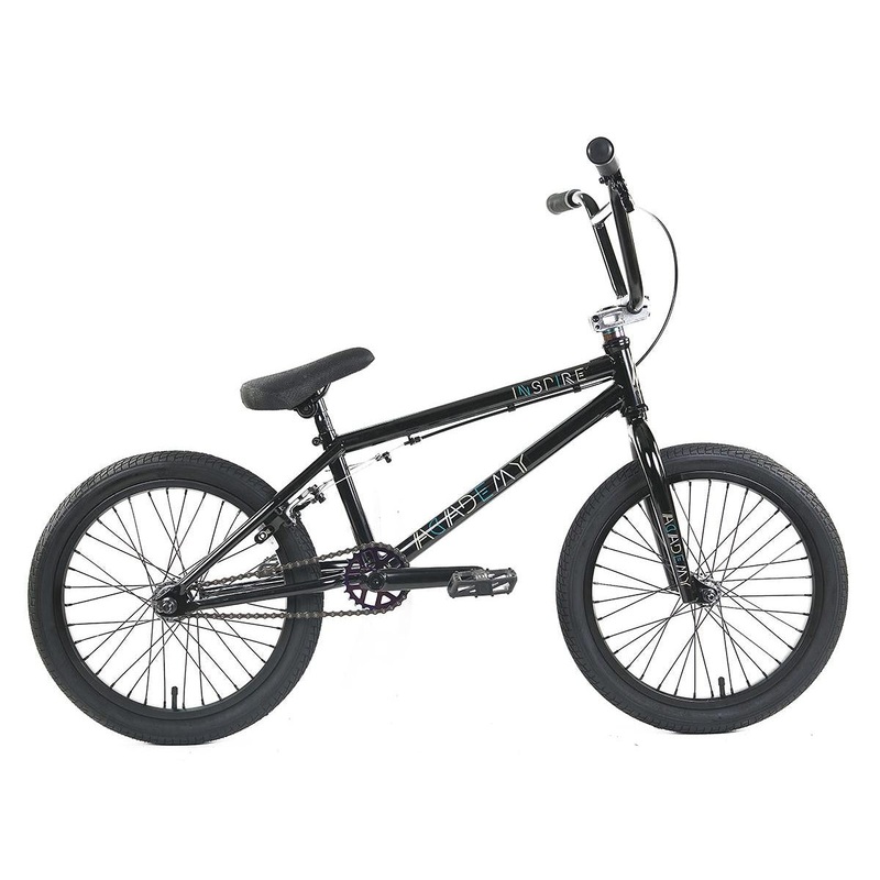 Academy Inspire 18 Inch BMX Bike Gloss Black/Rainbow (2019)