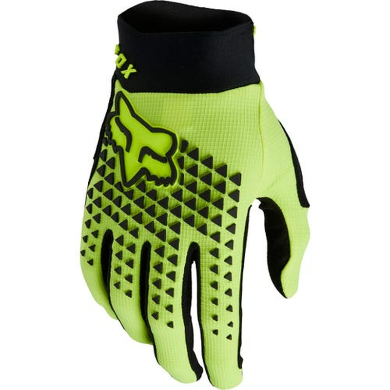 FOX Defend Full Finger Youth Gloves Fluoro Yellow