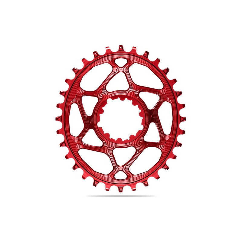 absoluteBLACK Oval Premium Chainring SRAM 3mm Offset Direct Mount Boost 1x Narrow Wide Red