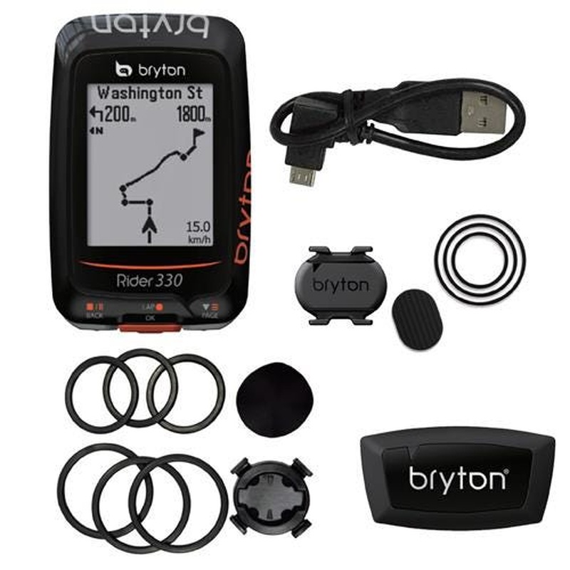 Bryton Rider 330T Bike Computer Bundle Black