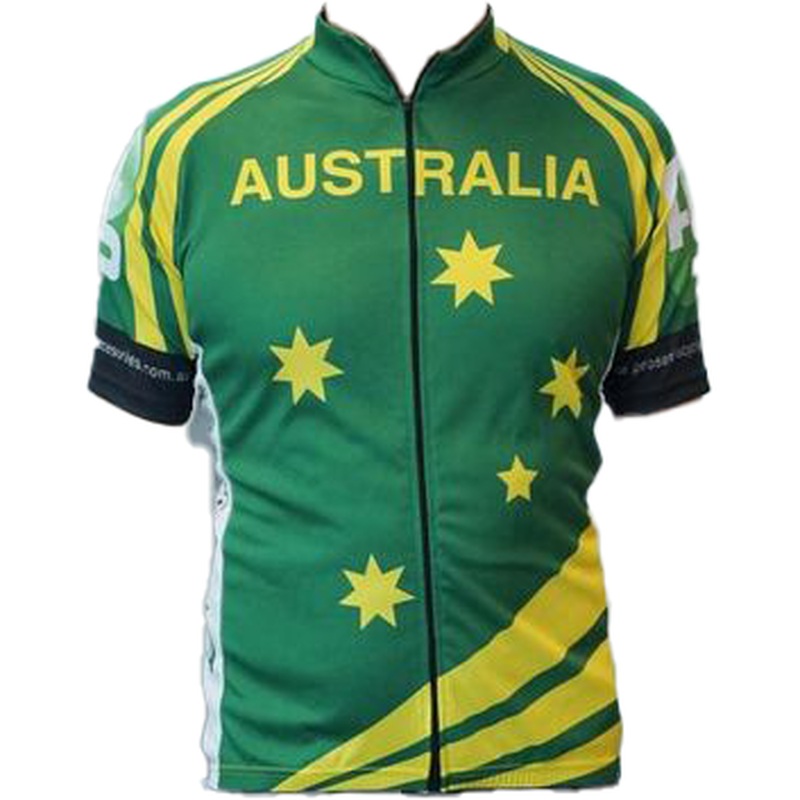 BPW Tourist Australia Short Sleeve Jersey Green/Yellow
