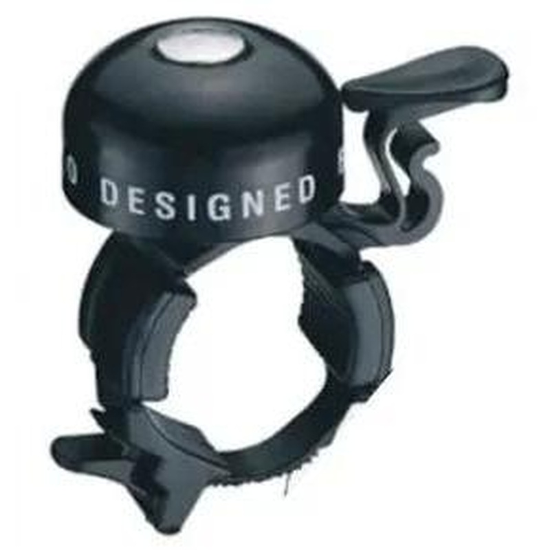 BPW Plastic Strap Mounted Alloy Bell Black