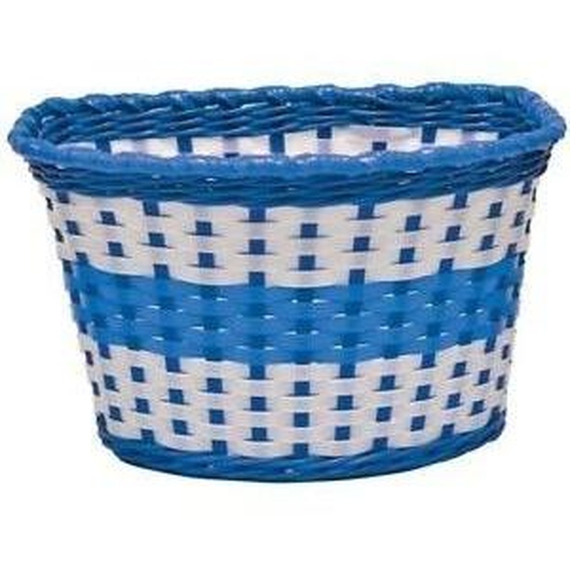 BPW Junior Woven Bicycle Basket Blue/White