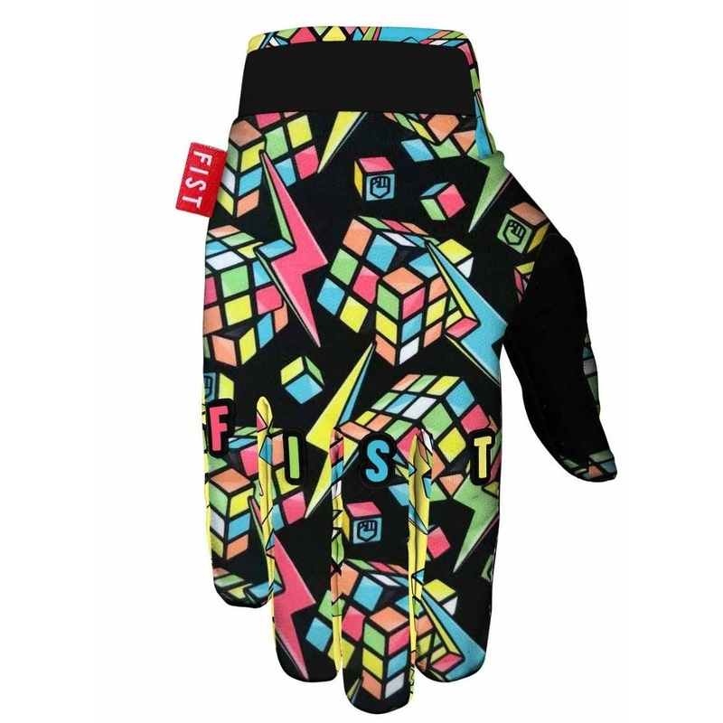 FIST Full Finger Strapped MTB Gloves Dean Lucas Black Puzzled