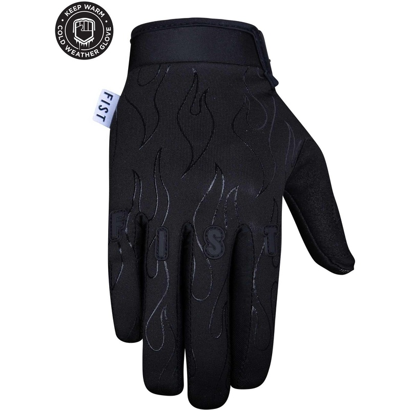 Fist Lil Fists Frosty Fingers Kids Winter Gloves Black Flames