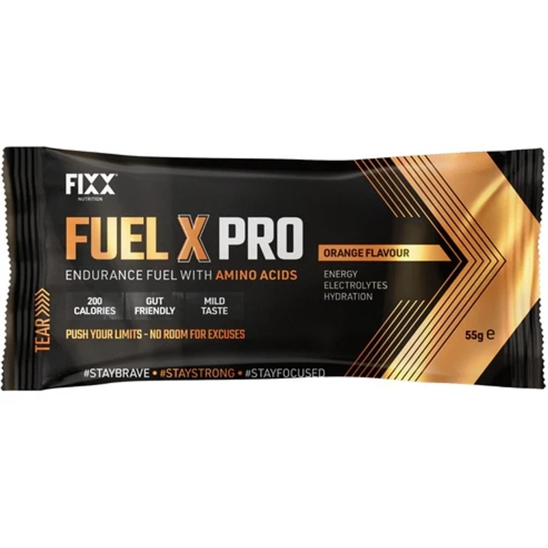 FIXX Fuel X PRO Endurance Sports Drink Mix 55g Sachet Wild Orange