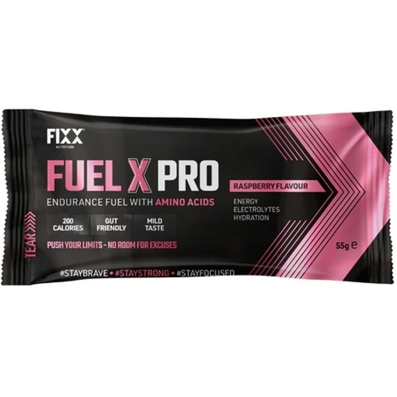 FIXX Fuel X PRO Endurance Sports Drink Mix 55g Sachet Wild Raspberry