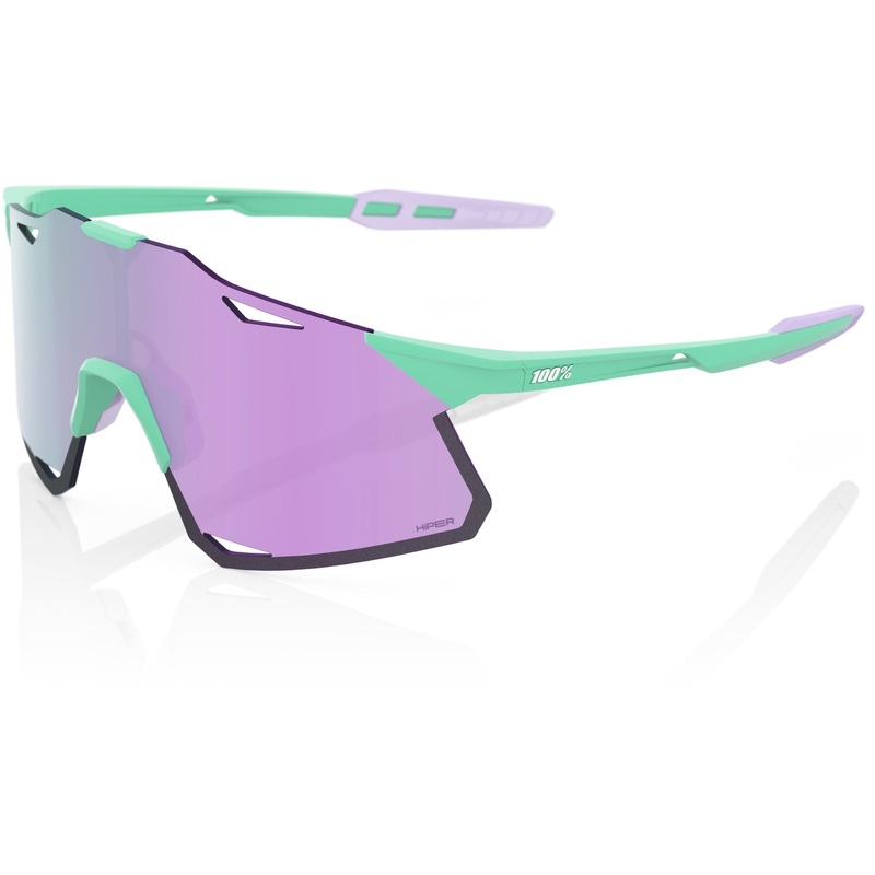 100% Hypercraft Sunglasses Soft Tact Mint - HiPER Lavender Mirror Lens