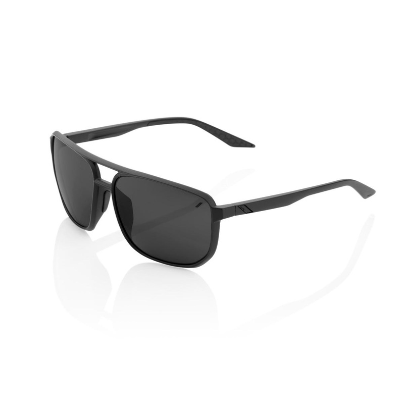 100% KONNOR Sunglasses Matte Black with Black Lens