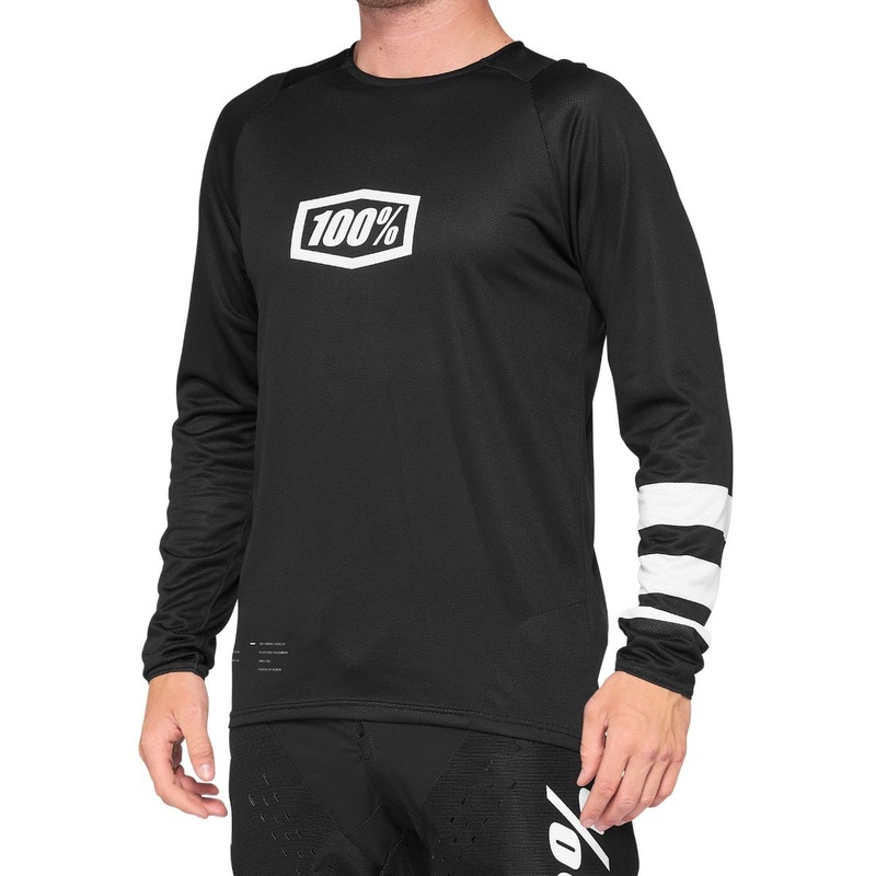 100% R-Core Long Sleeve Jersey Blk/Wht