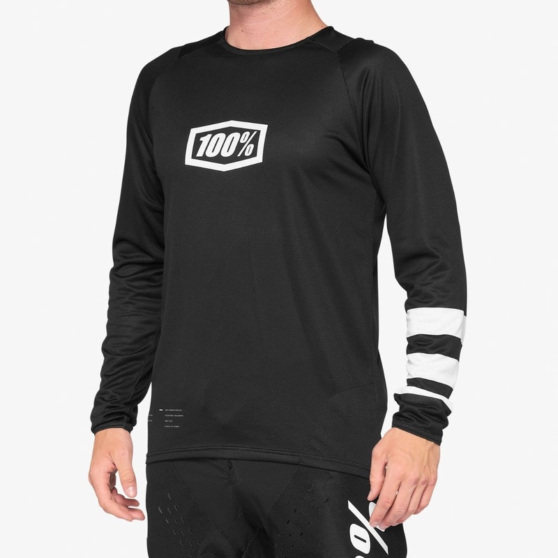 100% R-Core LS Youh Jersey Black/White