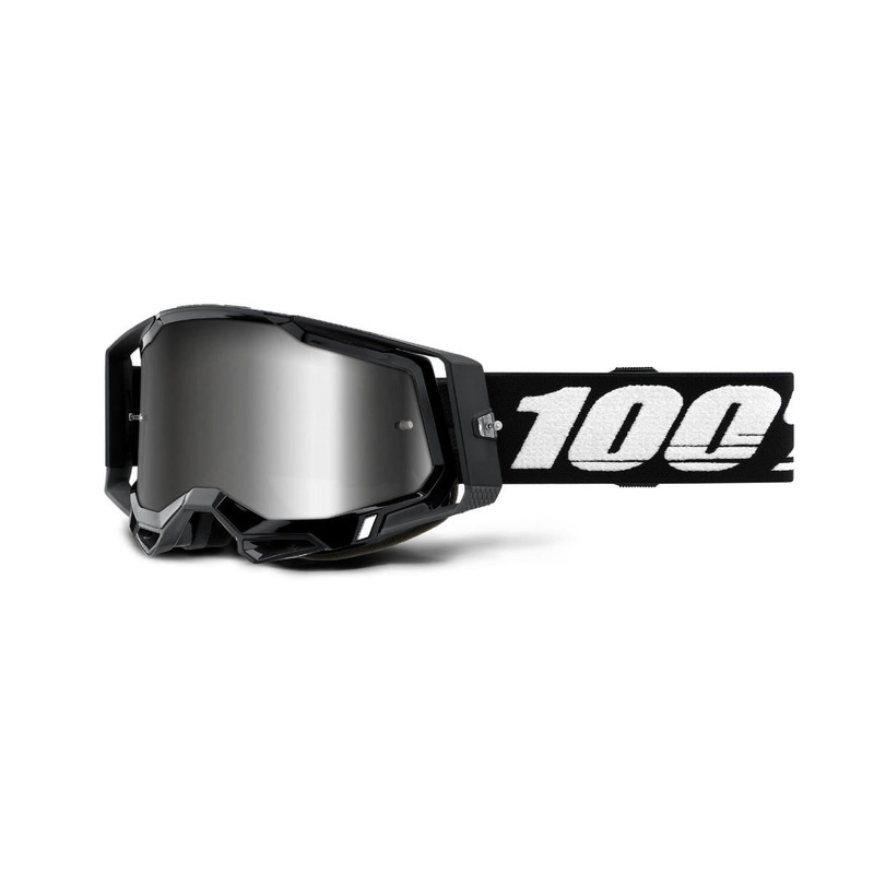 100% Racecraft 2 Goggles Black with Silver Mirror Lens