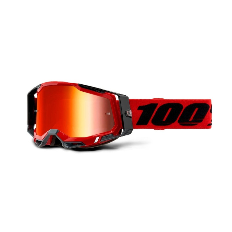 100% Racecraft 2 Goggles Red Mirror Red Lens