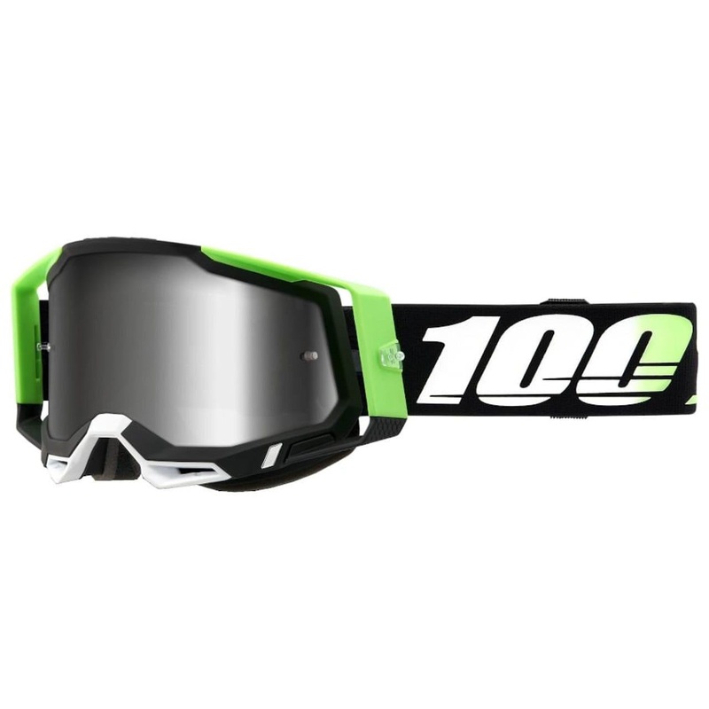 100% Racecraft 2 Kalkuta Goggles with Silver Mirror Lens
