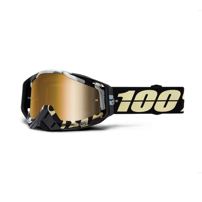 100% Racecraft Goggles Ergoflash - Mirror True Gold Lens