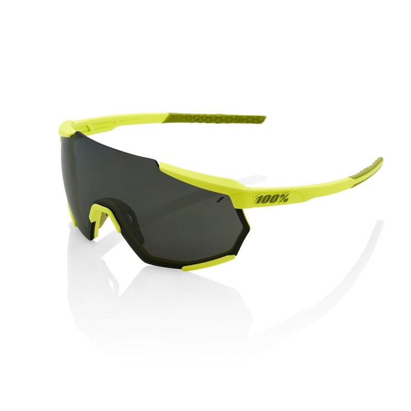100% Racetrap Soft Tact Sunglasses Banana with Black Lens