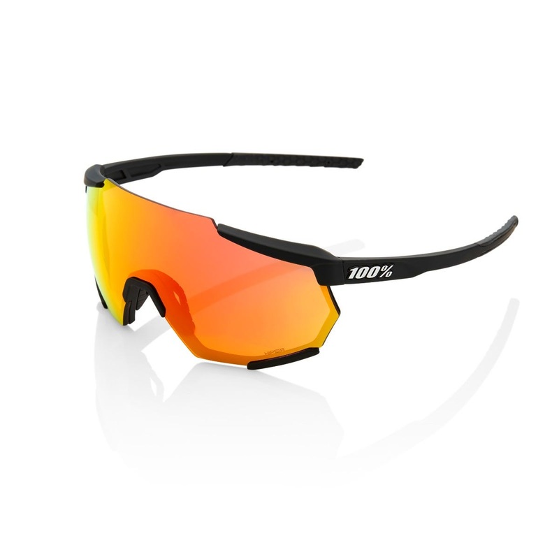 100% Racetrap Sunglasses Black with HiPER Red Lens