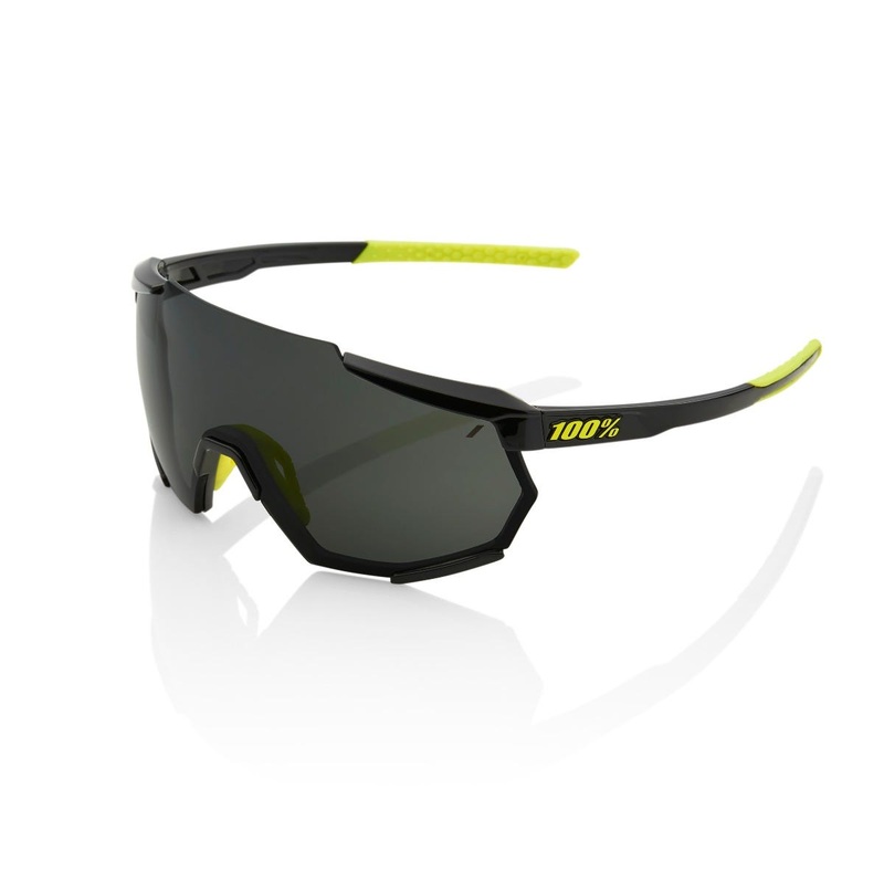 100% Racetrap Sunglasses Black with Smoke Lens