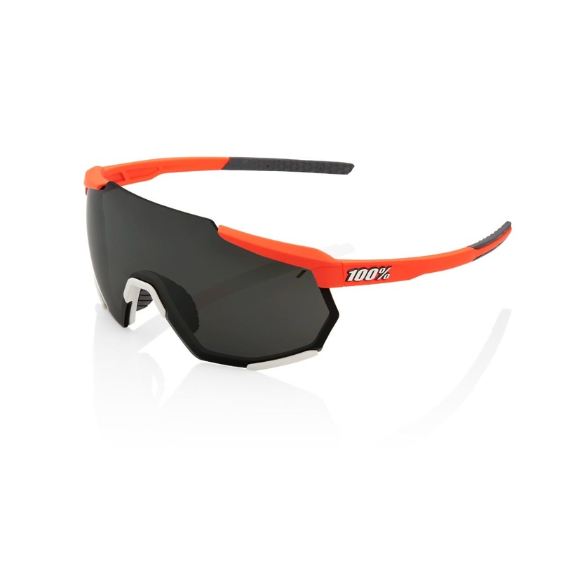 100% Racetrap Sunglasses Soft Tact Oxyfire with Black Mirror Lens