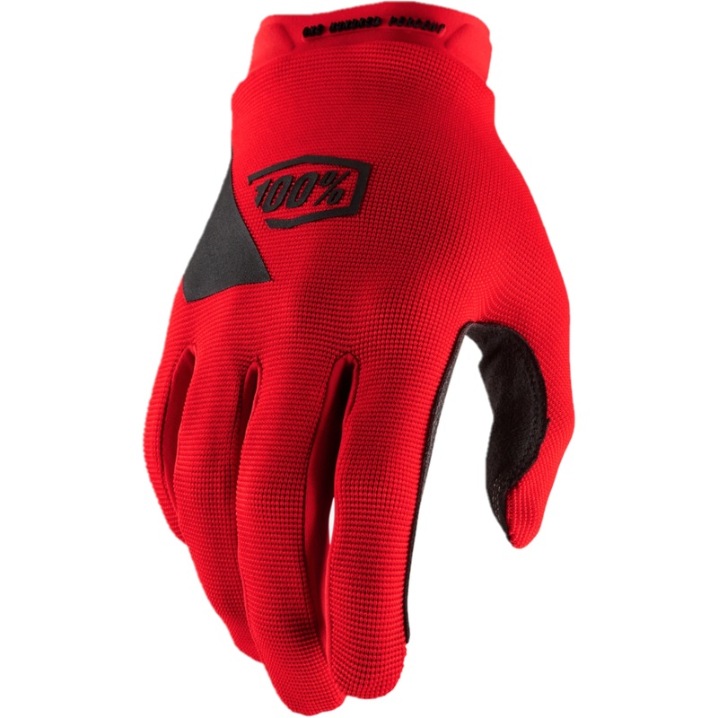 100% Ridecamp Full Finger Gloves Red