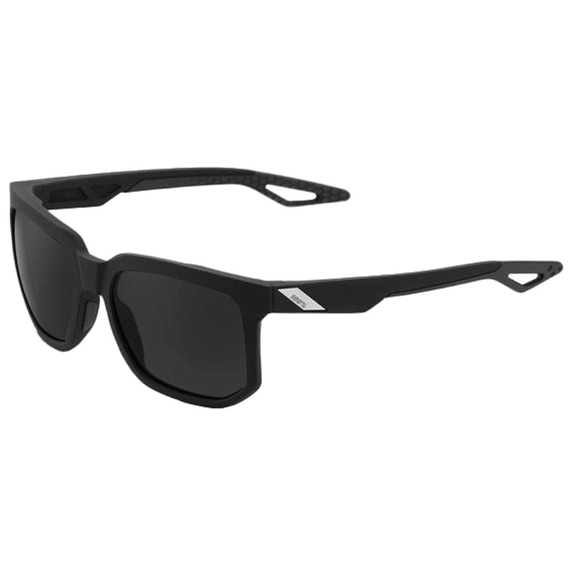 100% Centric Sunglasses Matte Black with Smoke Lens