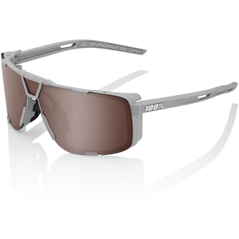 100% Eastcraft Sunglasses Soft Tact Cool Grey with HiPer Crimson Mirror Lens