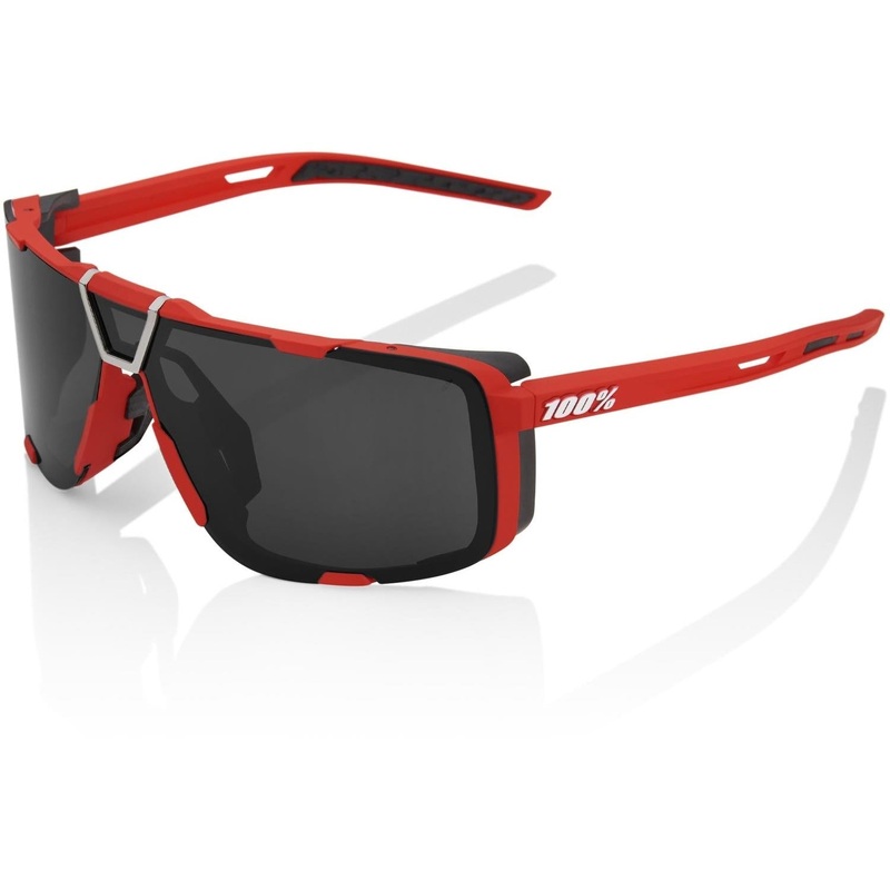 100% Eastcraft Sunglasses Soft Tact Red with Black Mirror Lens