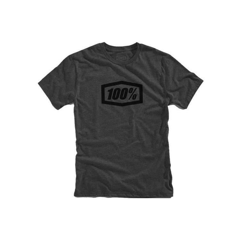100% Essential T-Shirt Charcoal/Black