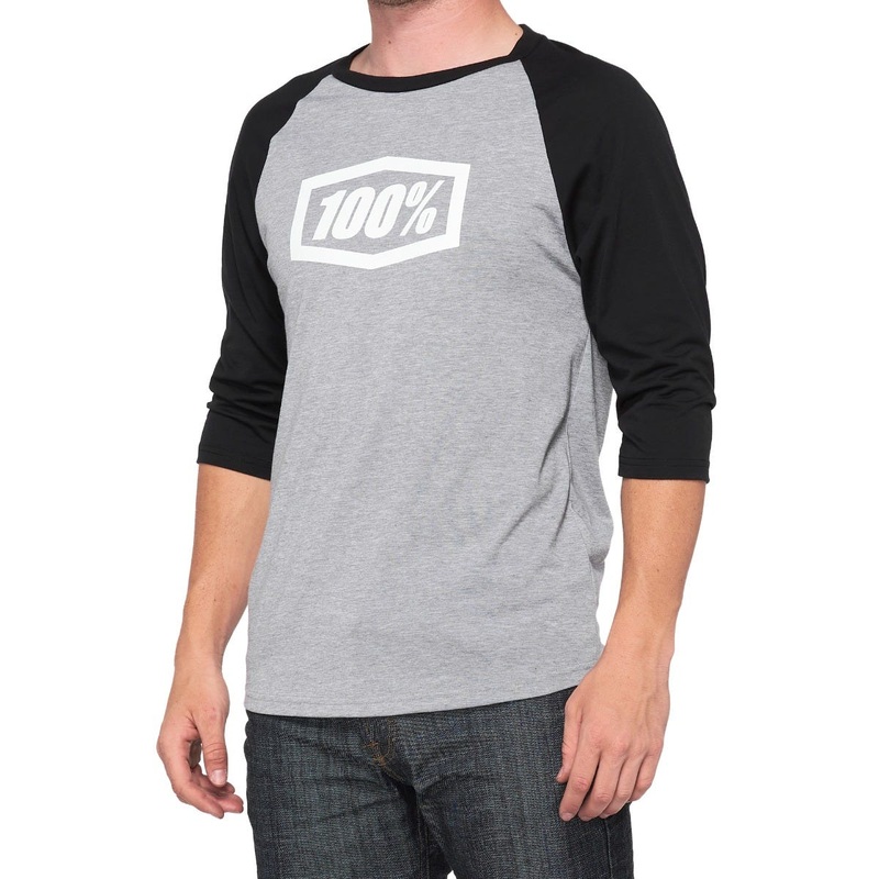 100% Essential Techical 3/4 Tee Grey/Black