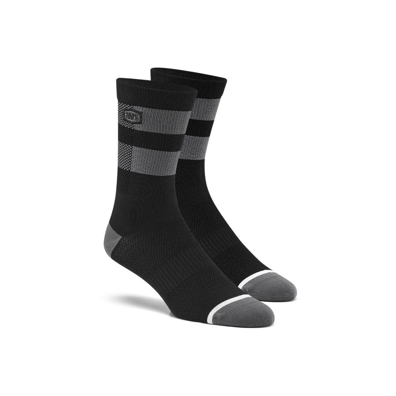 100% FLOW Performance MTB Socks Black/Grey