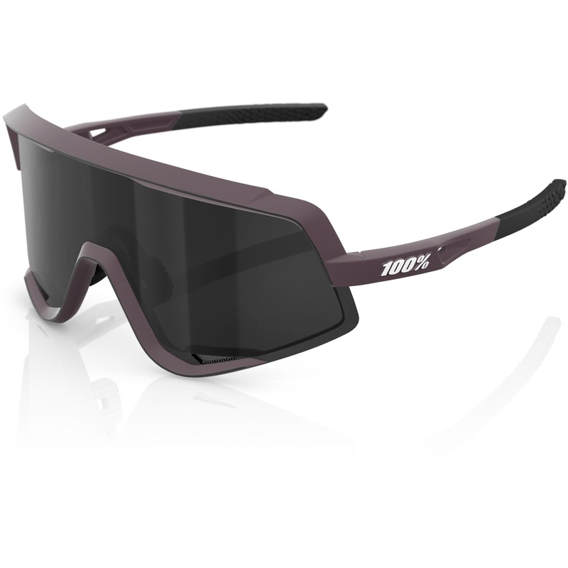 100% Glendale Sunglasses Soft Tact Deep Purple - Black Mirror Lens