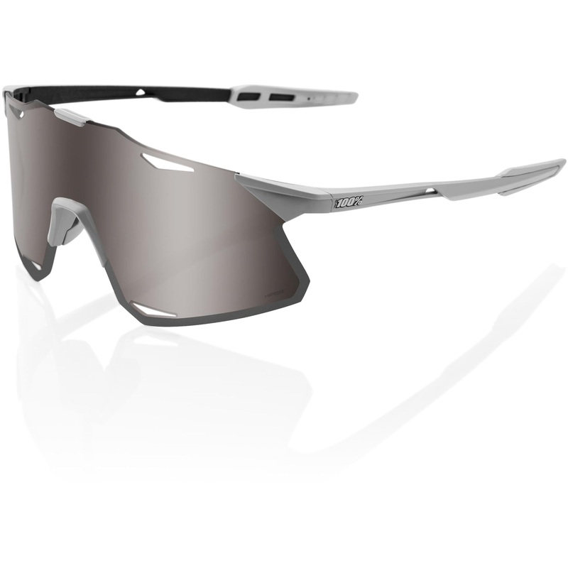 100% Hypercraft Sunglasses Matte Stone Grey - HiPER Silver Mirror Lens