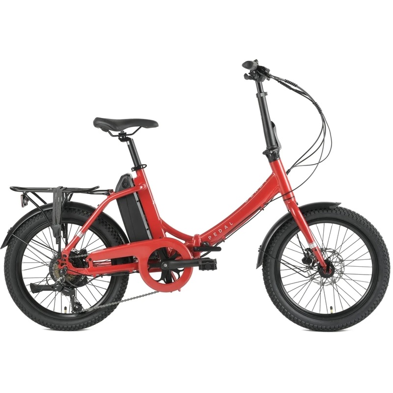EX-DEMO Pedal Derby Electric Folding Bike Red