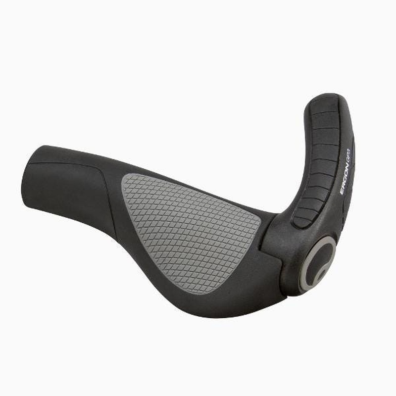 Ergon Grips GP3 Large Black/Grey Large with Bar-end