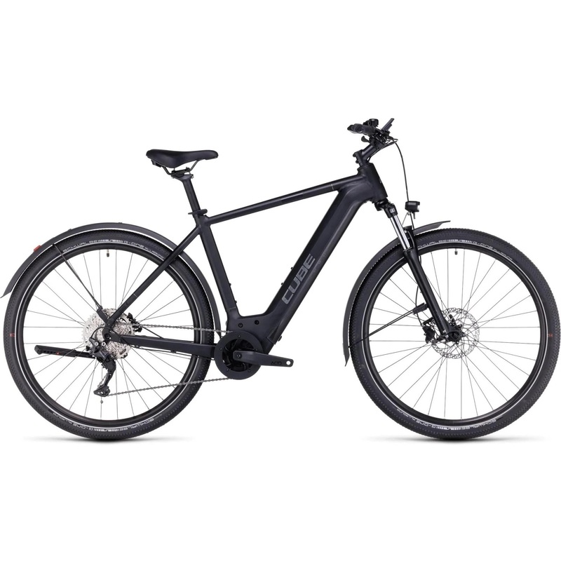 EX-DEMO Cube Nuride Hybrid Pro 500 All Road Electric Hybrid Bike Black Metal (X-Large)